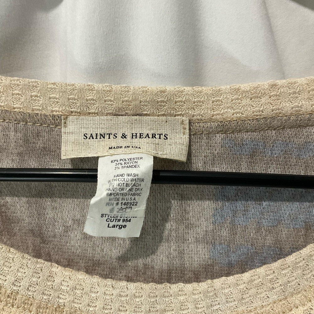 Saints and Hearts Womens Plaid Soft Sweater Size Large Multi Color - Picture 3 of 16